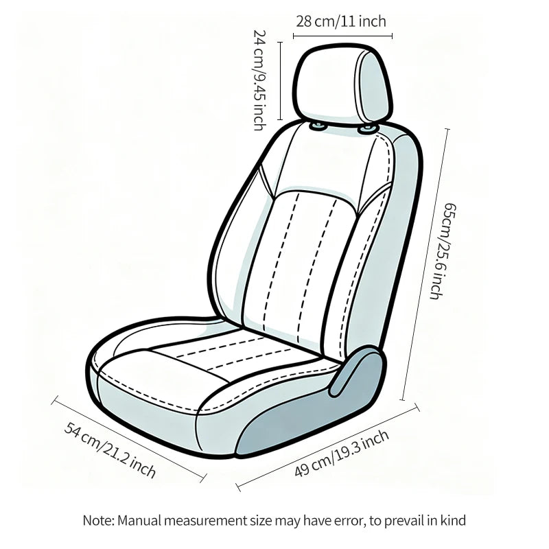 Front Single Seat, Luxurious Linen Fixed Lumbar Support, Full-Coverage Car Seat Cushion, Suitable for All Seasons, Delicate and Textured, Comfortable, Breathable, Wear-Resistant, Fits the Seat, with Three-Dimensional Wing Sup