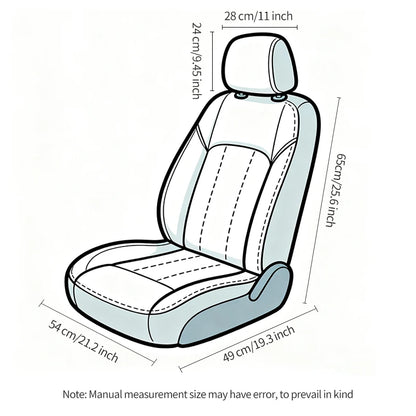 Front Single Seat, Luxurious Linen Fixed Lumbar Support, Full-Coverage Car Seat Cushion, Suitable for All Seasons, Delicate and Textured, Comfortable, Breathable, Wear-Resistant, Fits the Seat, with Three-Dimensional Wing Sup