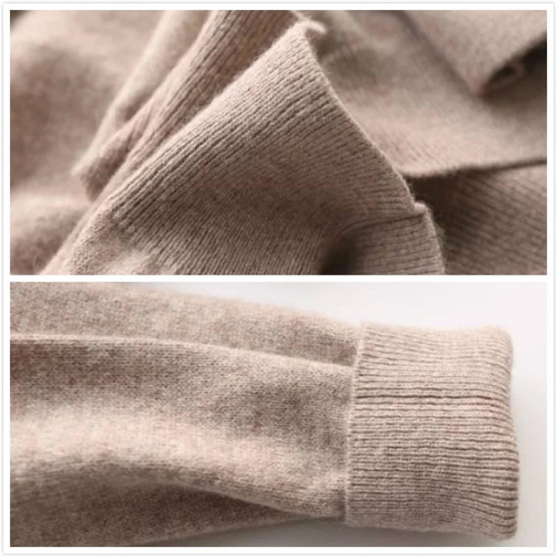 Men's Wool Cashmere Sweater O-Neck Pullovers Knitted Sweaters Autumn Winter Long Sleeve High-End Jumpers Tops Knitwear Male 3XL