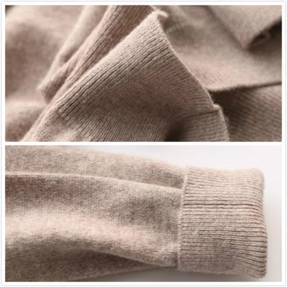 Men's Wool Cashmere Sweater O-Neck Pullovers Knitted Sweaters Autumn Winter Long Sleeve High-End Jumpers Tops Knitwear Male 3XL