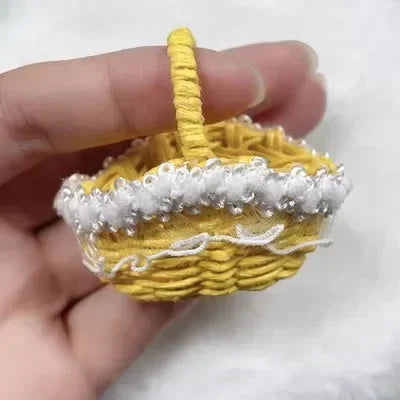 Dollhouse Handmade Mini Furniture Fruit Basket Vegetable Basket Food Play Model House Dollhouse Scene Kitchen Accessories