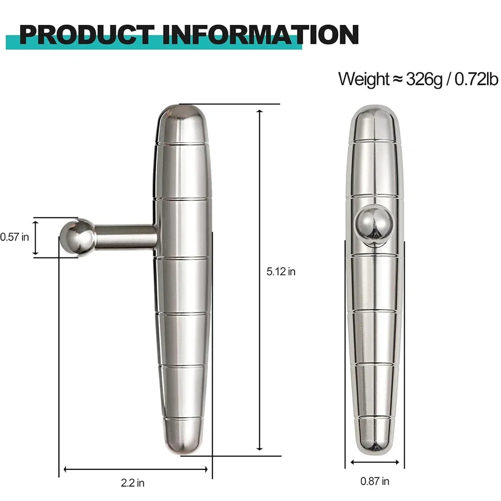T-Bar Stainless Steel Manual Deep Tissue Massage Tool Target Trigger Points Massage for Pain Relief Full-Body Fascial Relaxation