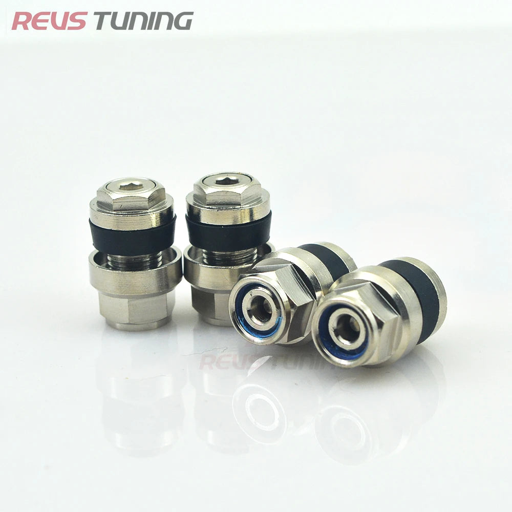 Universal Alloy 4pcs/Set Flush Bolt In Kit Invisible Stealth Car Wheel Tyre Tire Valve Stems Tube Cap