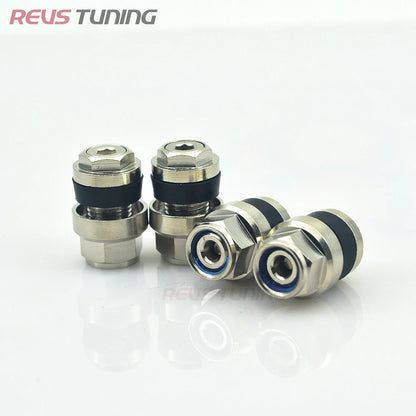 Universal Alloy 4pcs/Set Flush Bolt In Kit Invisible Stealth Car Wheel Tyre Tire Valve Stems Tube Cap