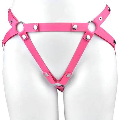 ANOSX Auxiliary Chastity Belt For Male Chastity Cage Elastic Band Underwear Male Harness With Scrotum Ring Bondage Hollow Pants