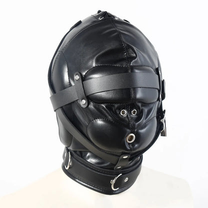 Adult Toys Bdsm Mask With Gag Bondage Gear Role Play Hood Padded Blindfold Sex Toys For Couples Head Harness SM Products