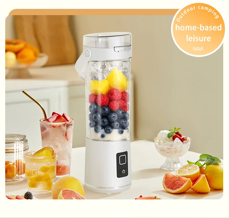 Rechargeable Mini Portable Juicer Cup, Multifunctional Dual-Use Small Household Fruit Juice Blender for Travel & Home