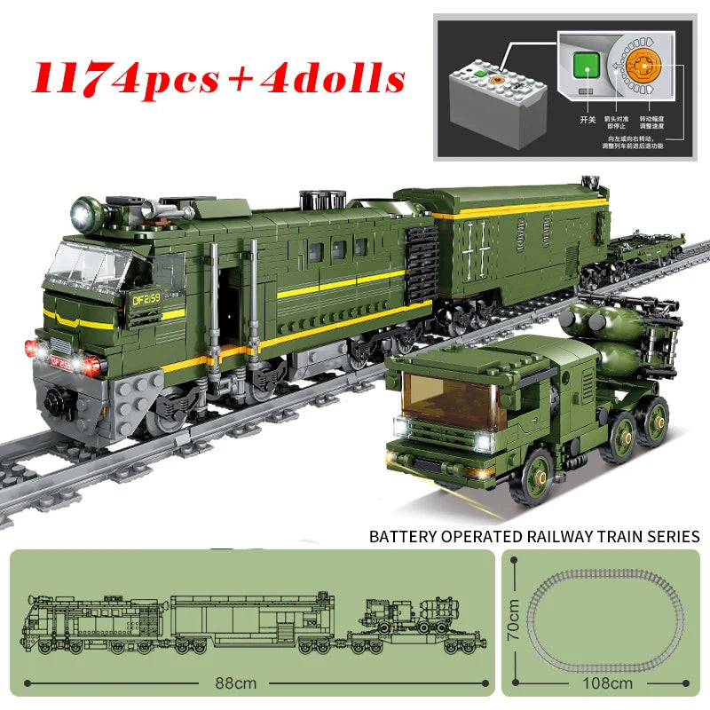 City Trains Flexible Tracks Forked Straight Curved Rails Switch Building Block Bricks High-Tech Creative Toys for kids gifts