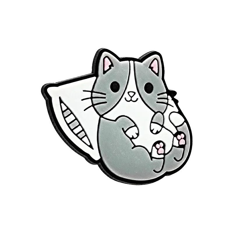 1/100pcs Cat Pin for Shoe Sphinx Orange Cat Black Cat Cute Shoe Charms for Women Girl Kids Sandal Accessories Buckle Decorations