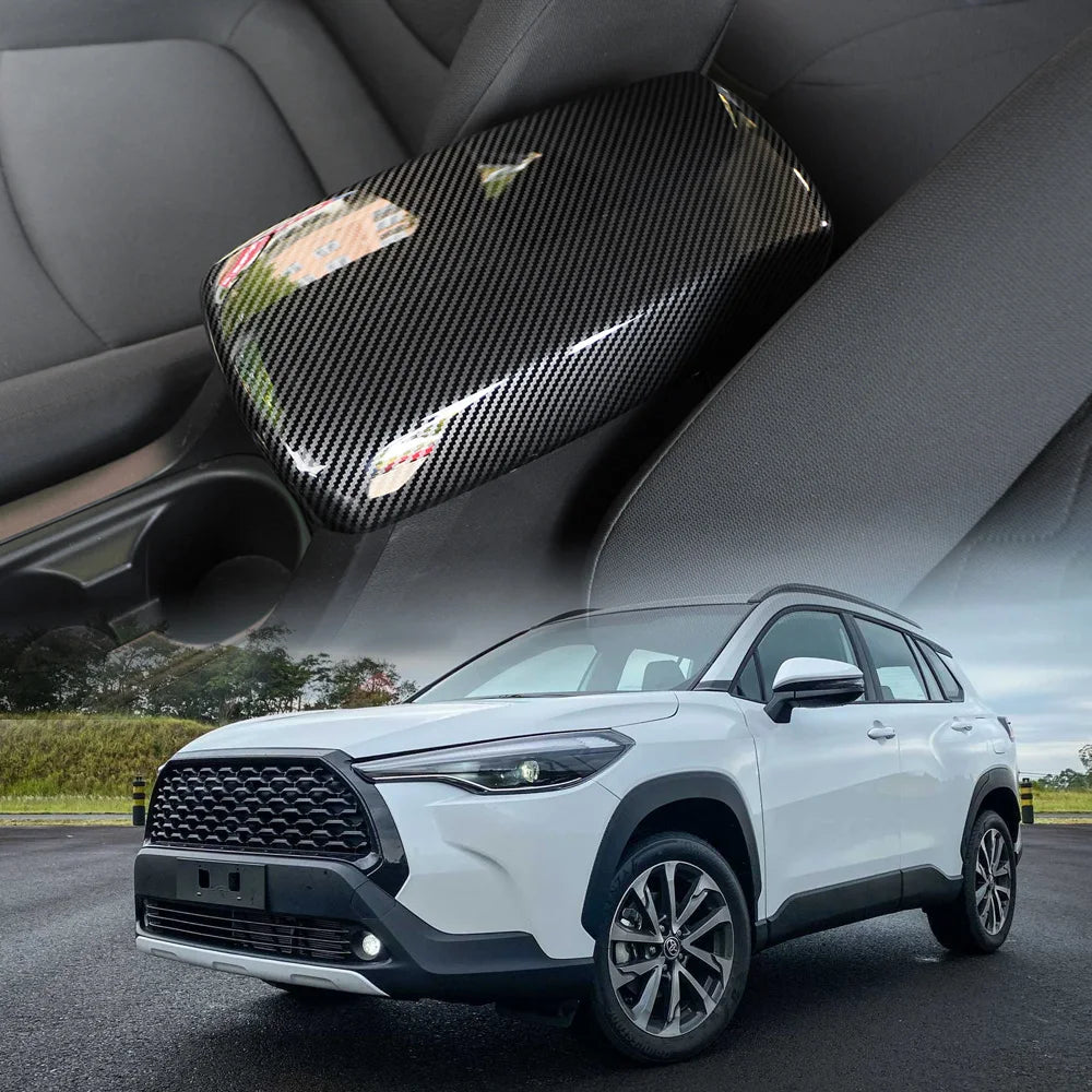 For Toyota Corolla Cross XG10 2019 2020 2021 2022 2023 2024 Accessories Armrest Box Cap Cover Decoration Sticker Interior Trim