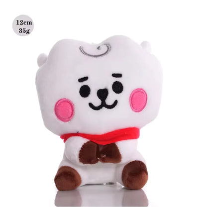 Hot BTed 21Plush Toys Kawaii Mini Keychain Anime Pendant Ornament for Kids 12-22cm Bt Peripherals Soft Stuffed Animals Doll Gift