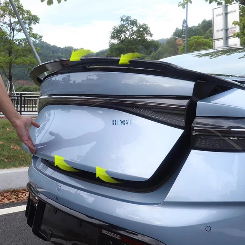 For BYD Seal EV 2022 + Car Styling Fixed Wind Pressure Tail Wing Cover Rear Trunk Roof Spoiler Sport Surround Plate Accessories