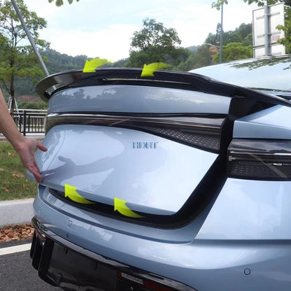For BYD Seal EV 2022 + Car Styling Fixed Wind Pressure Tail Wing Cover Rear Trunk Roof Spoiler Sport Surround Plate Accessories