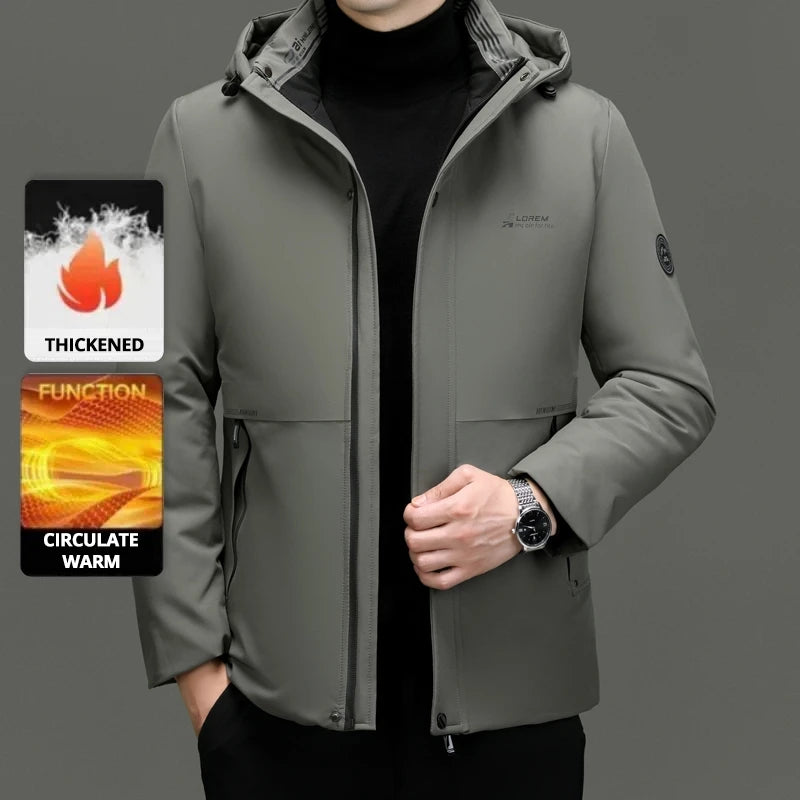 Top Grade Thick Fashion Casual Warm Outerwear Designer Hooded Winter Parka Coat Mens Newest Jacket Windbreaker Mens Clothes
