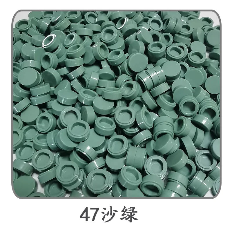 900pcs 52 Colors City Building Blocks Flat Tile 1x1 Round Bricks DIY Enlighten Blocks Parts 98138 Blocks for Children Boys Girls
