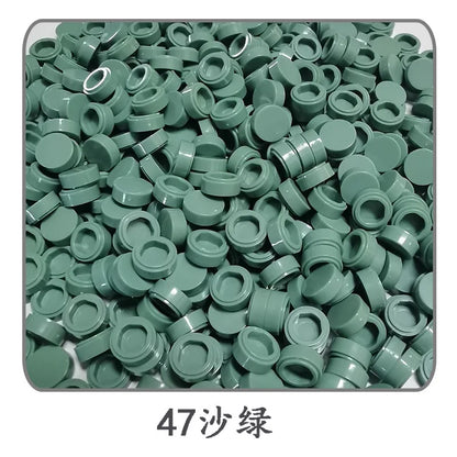 900pcs 52 Colors City Building Blocks Flat Tile 1x1 Round Bricks DIY Enlighten Blocks Parts 98138 Blocks for Children Boys Girls