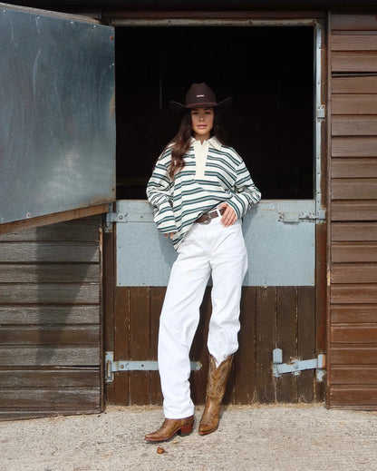 Casual Striped  Shirt Women's Loose Long Sleeve Classic Style American Leisure T-Shirt for Autumn New Arrival