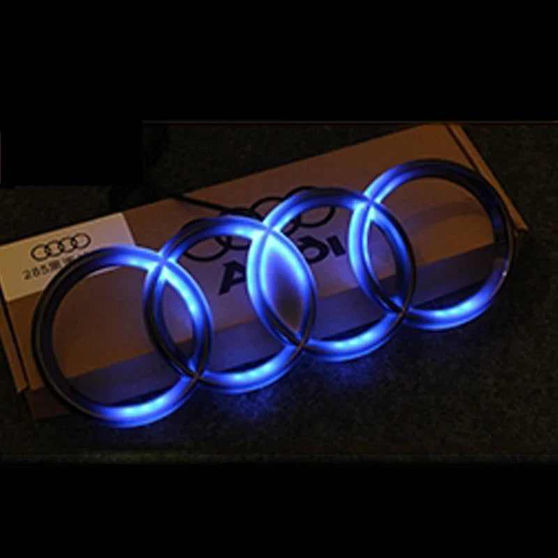 LED Car Dynamic Streamer Badge Light Front Grille Emblem for Audi Q7 Q8 S3 A1 A2 A3 A4 A5 A6 Q3 Q4 Q5 Q6 S5 S7 A7 Q2 Accessories