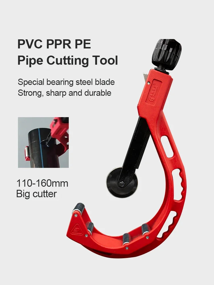 Metal Scissor 14mm-200mm PVC PP PE Bearing Copper Tube Plumbing Cutting Tool Roller Type Stainless Steel Manual Tube Cutter