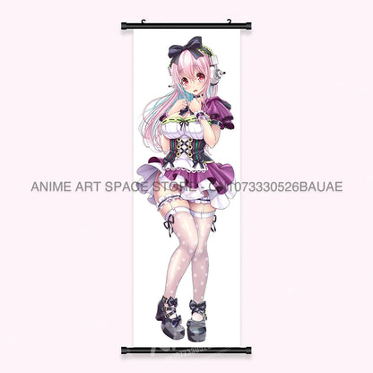 Video game Wall Artwork Canvas Scrolls Picture Anime Movie Role Poster Hanging Painting Print Home Decoration For SUPER SONICO