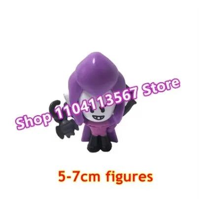 24pcs Cartoon Mini Figures Poco Bibi Shelly Cute Anime Heroes Model Accessories Charms Game Collectibles Toys for Children Gift