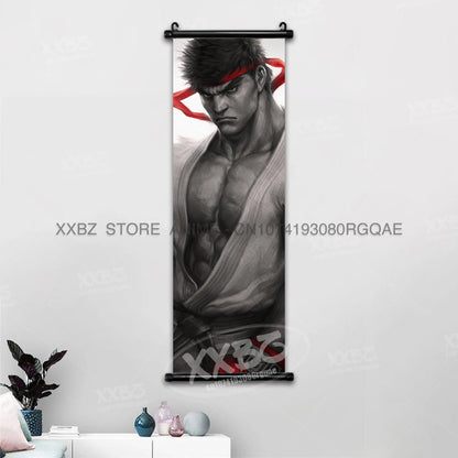 Fighting Game Street Fighter Home Decoration Hanging Painting Gouken Figures Wall Artwork Scrolls Picture Canvas Print Poster