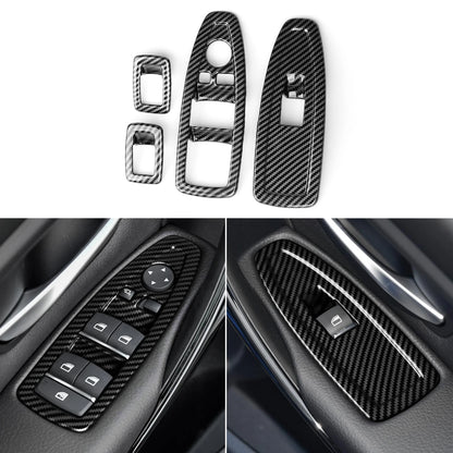 Car Center Console Dashboard Gear Shifter Panel For BMW F30 F31 F34 3GT F32 F33 F36 Trim Accessories, Carbon Fiber ABS Sticker