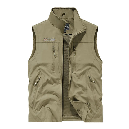 Men's Outdoor Sports Leisure Windproof Cold Proof Warm Vest for Autumn and Winter Comfortable Plush Warm and Fashionable Vest