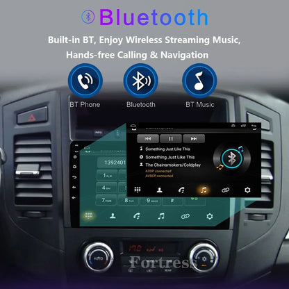 Android 16 QLED Car Radio For Mitsubishi Pajero 4 V80 V90 2006-2024 Autoradio Multimedia Player GPS For Carplay Android Auto bt
