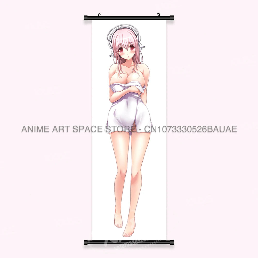 Video game Wall Artwork Canvas Scrolls Picture Anime Movie Role Poster Hanging Painting Print Home Decoration For SUPER SONICO