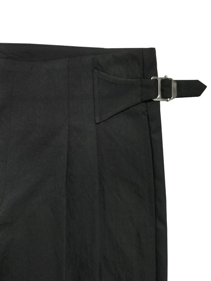 Fall/Winter 2025 Men's Elegant Italian Neapolitan High Waist Wide Leg Pants with Tucks And Buttons Business Casual Style
