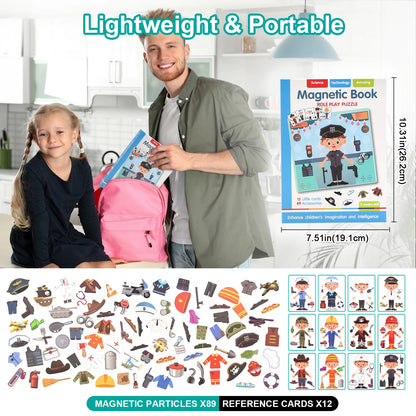 Magnetic Book 3D Cartoon Puzzles Jigsaw Funny Children's Intelligent Brain Training Game Educational Toys for Kids Gift Xmas Toy