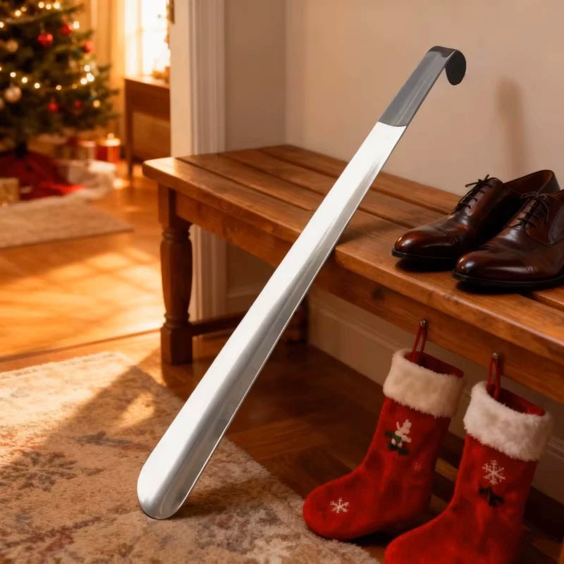 1-Pc Durable Metal Shoe Horn - 16.5 Inch Length for Easy Slip-On, Great Stocking Stuffer for Men & Women (2025)