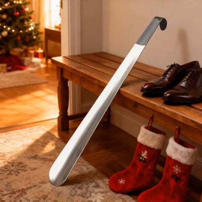 1-Pc Durable Metal Shoe Horn - 16.5 Inch Length for Easy Slip-On, Great Stocking Stuffer for Men & Women (2025)