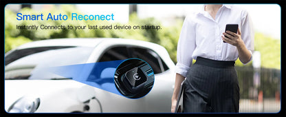 2-in-1 Wireless CarPlay & Android Auto Adapter , Universal Fit for Most Cars,  Wireless Connection, Plug & Play iOS/Android