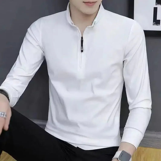 High Quality Mens Polo Shirts Big Size Pullover Korean Autumn Male Sweatshirts Oversize Luxury 90s Vintage Streetwear Bulk Funny