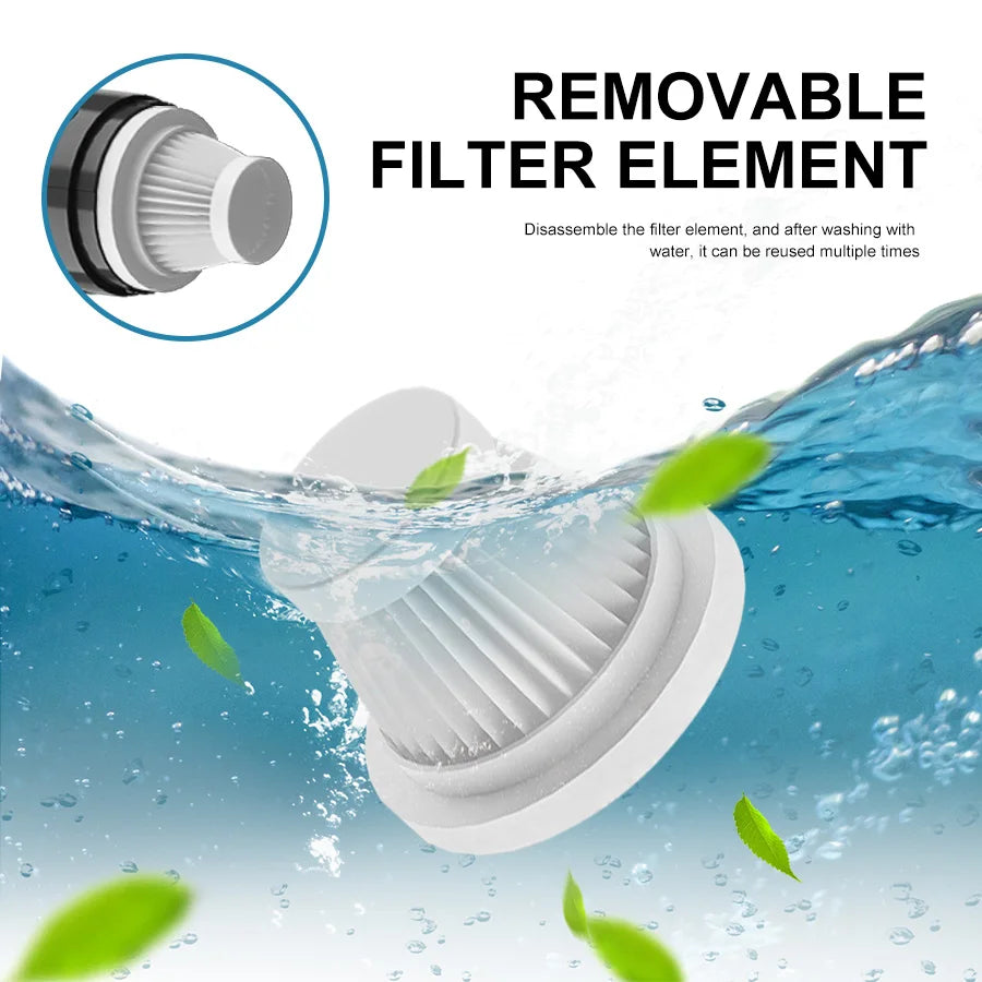 Mini Lightweight Wireless Car Vacuum Cleaner Portable Rechargeable Cleaning Tool Efficient Dust Removal Low Noise Design Practical Gadget For Travel Use Car Care And Daily Household Sanitation Maintenance Cleaning Work