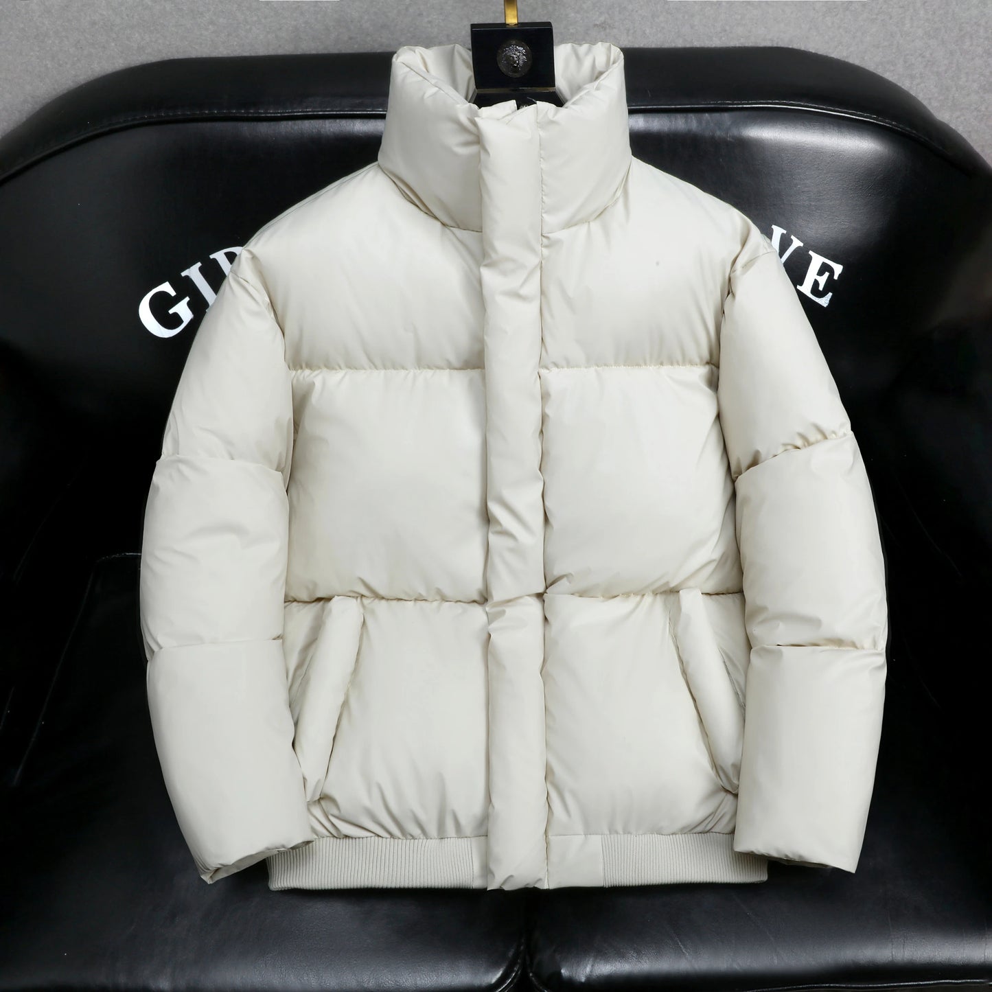 2025 Winter Men's Thickened down Cotton Jacket Warmth Frostproof PU Leather Durable Fashionable Urban Style Long Sleeve Coat