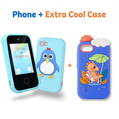 Children Smart Phone Toy 2.8 Inch With Camera 40+ Puzzle & ABC Learning Games Kids Habit Tracker Birthday Xmas Gift Boys Girls