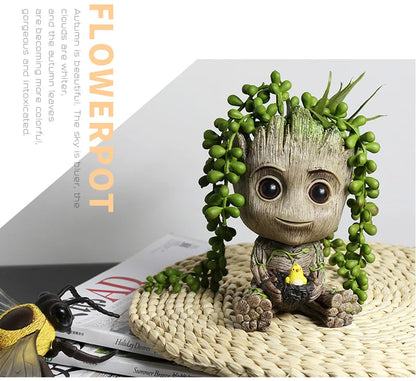 Home Decoration Groot Planter Flower Pots For Indoor Flowers Pot Tree Man Ornaments Anime Figure Statue Art Crafts Kid Men Gifts