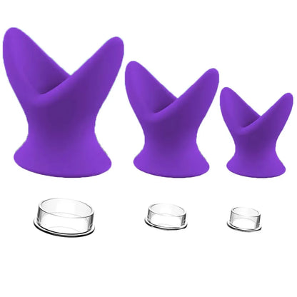 Soft Silicone Hollow Anal Plug, Stretchy Open Tunnel Butt Plug Dilator for Anal Training Stretching Enema Play, Comfortable Base