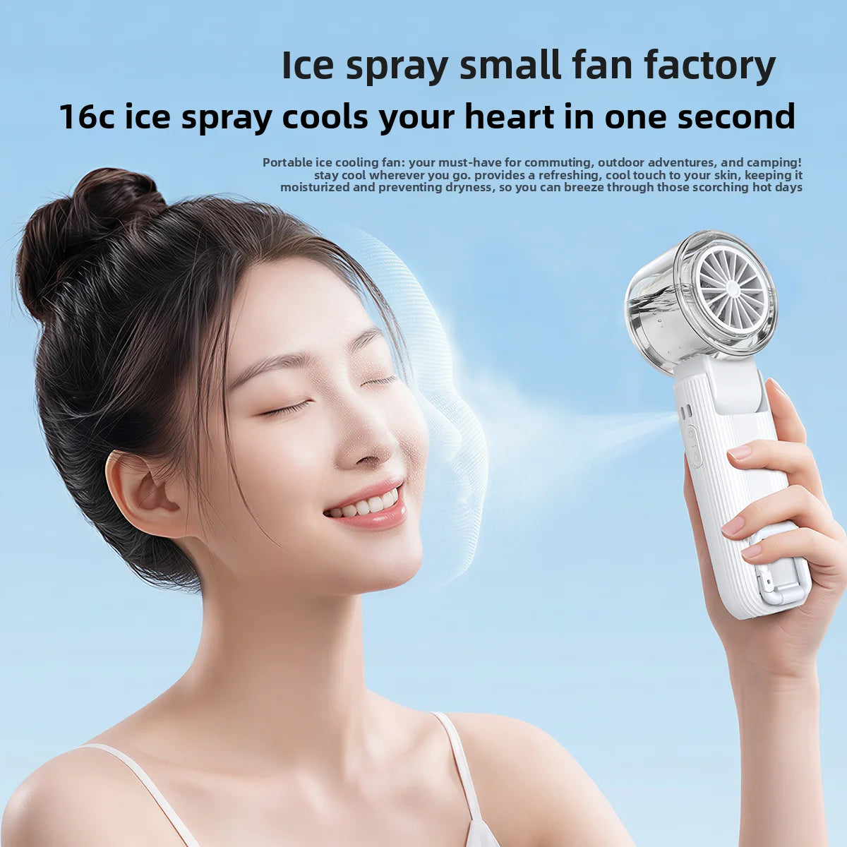Spray High Speed Fan Y70 Foldable Portable Cooling Fan with Adjustable Speed for Home Office Outdoor