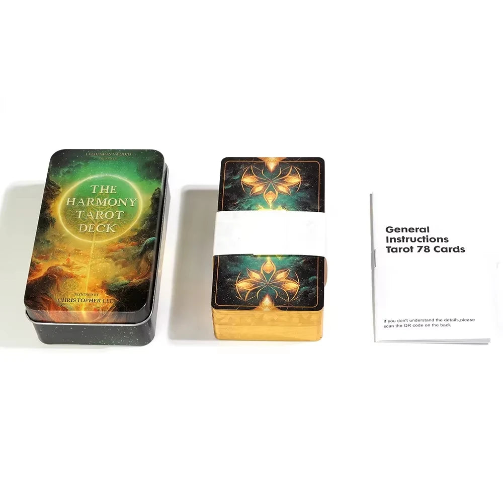 Vintage Art Collectible Cards Tin Box Set, Beginner Leisure Table Game Cards, Creative Gift for Family & Friends Party
