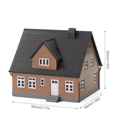 Evemodel N Scale Model Dwelling House Pre-built Painted Two-story Building