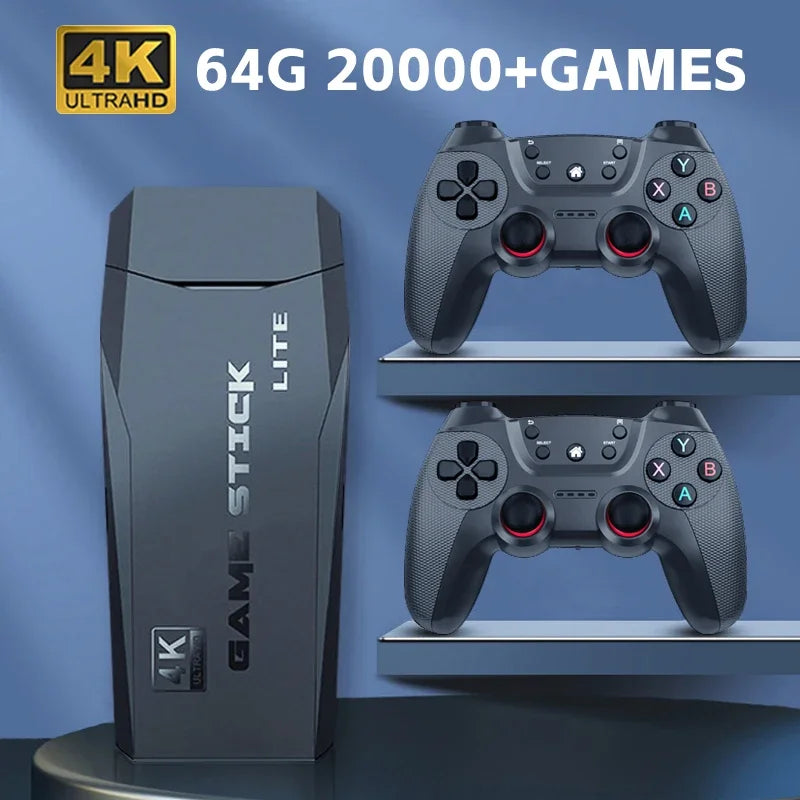 2026NEW M8 Video Game Console 64G 20000 Games Retro handheld Game Console Wireless Controller Lite 4K Game Stick For Xmas Gifts