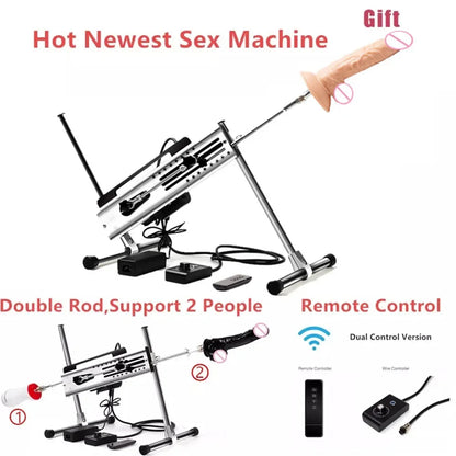 Love Machine With Thrusting Dildo Attachments Automatic Remote Control Adjustable Sex Toys For Adults Vagina Anal Masturbation