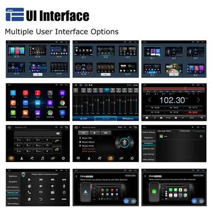 7"/9"/10“ 2 DIN Android 15 4+64G Car Stereo Multimedia Player Universal Carplay Android Auto GPS Navigation FM Radio Touchscreen