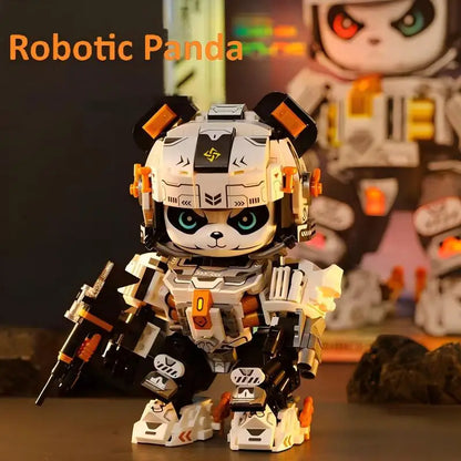 2025 New Model Mechanical Panda & Zodiac Building Blocks Gift Set - 12-in-1 Articulated Animal Toys for Birthday Christmas Gifts