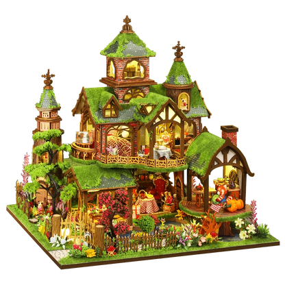 DIY Doll House Wooden Miniature Kit Furniture Litht Dollhouse Furniture Handmade Model Assembly Toys Case Birthday Gifts