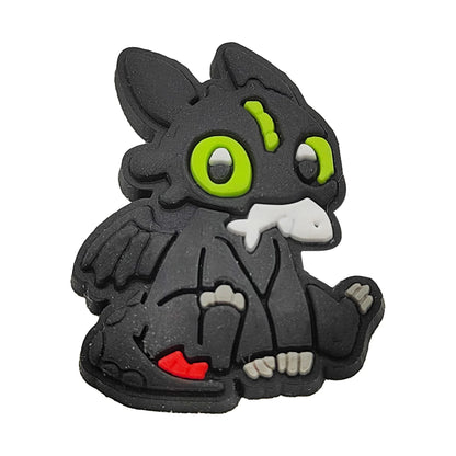 1-16pcs Cartoon Dragon Shoe Charms PVC Anime Shoes Accessories Fashion Boys Sandals Garden Shoe Buckle DIY Charms